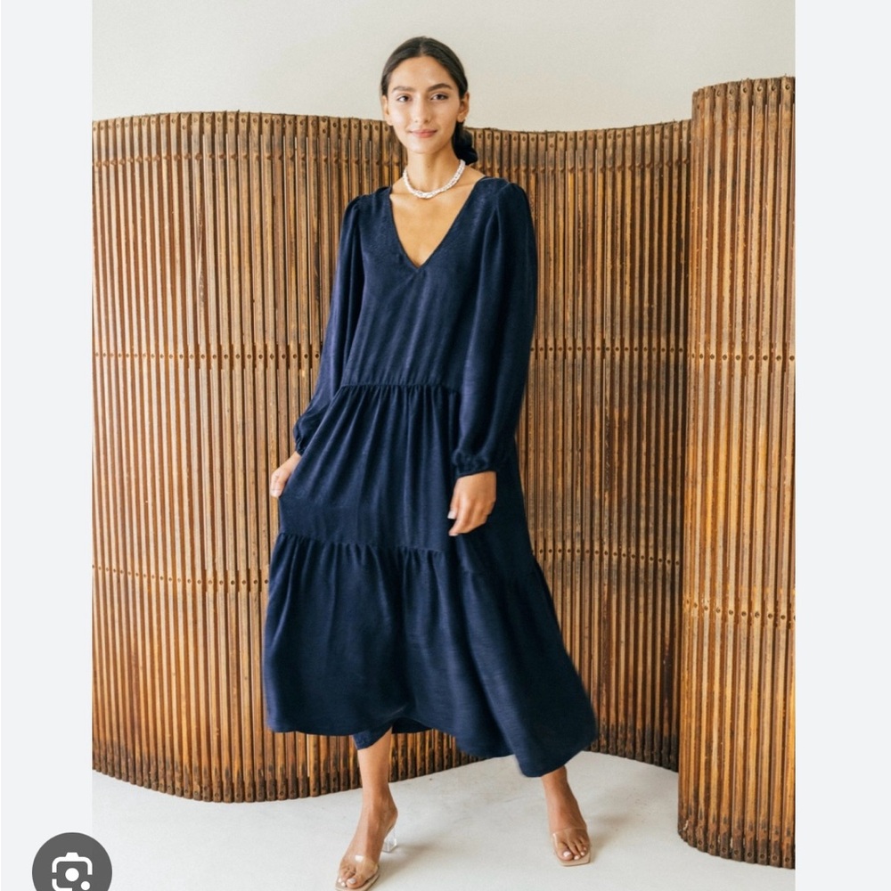 A Bronze Age Daphne Dress Navy